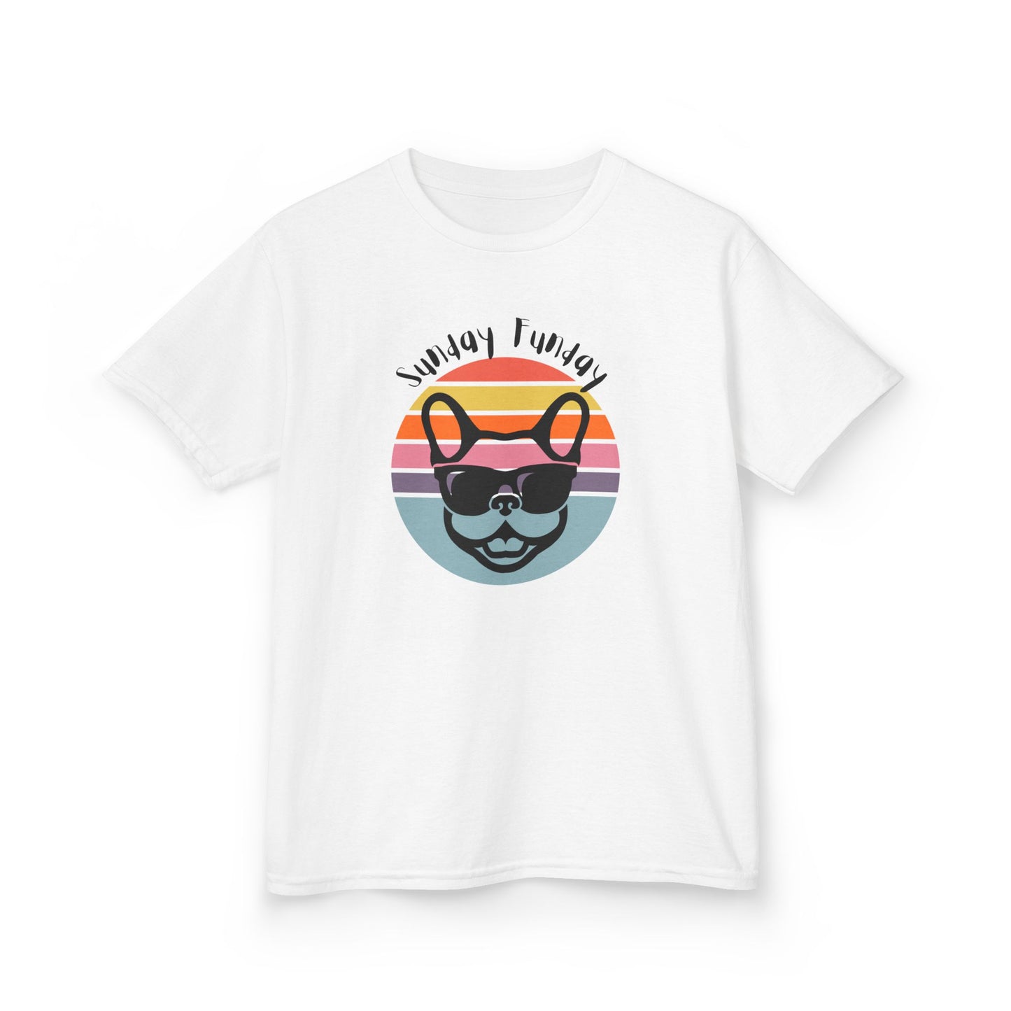Kids Sunday Funday French Bulldog Tee - Bright