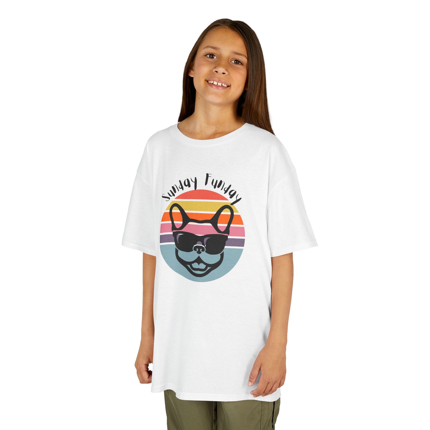 Kids Sunday Funday French Bulldog Tee - Bright
