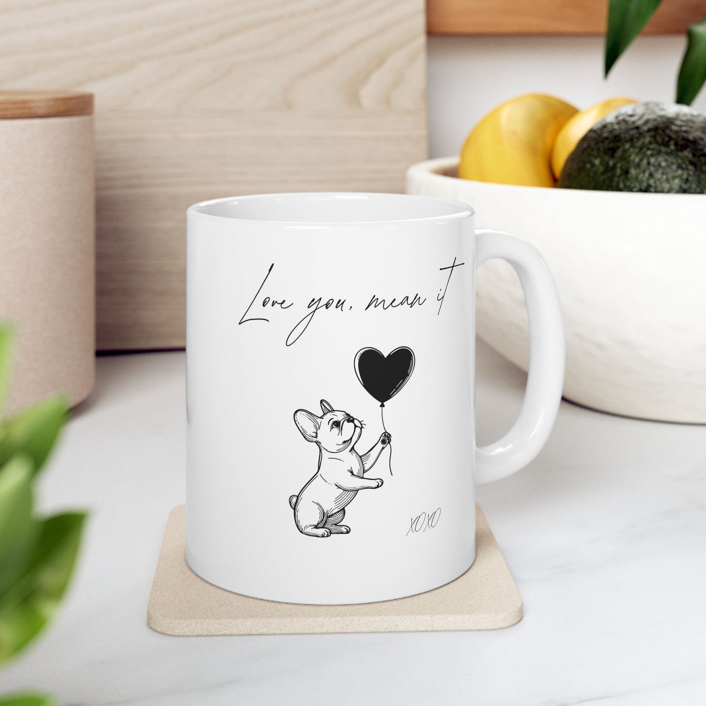 Love You French Bulldog Mug