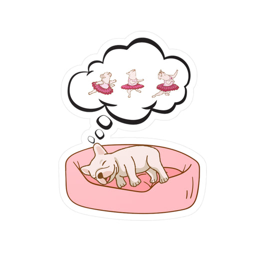 Dreaming French Bulldog Vinyl Sticker