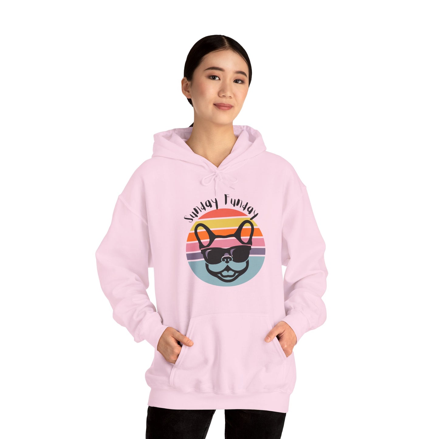 Sunday Funday French Bulldog Hoodie - Bright