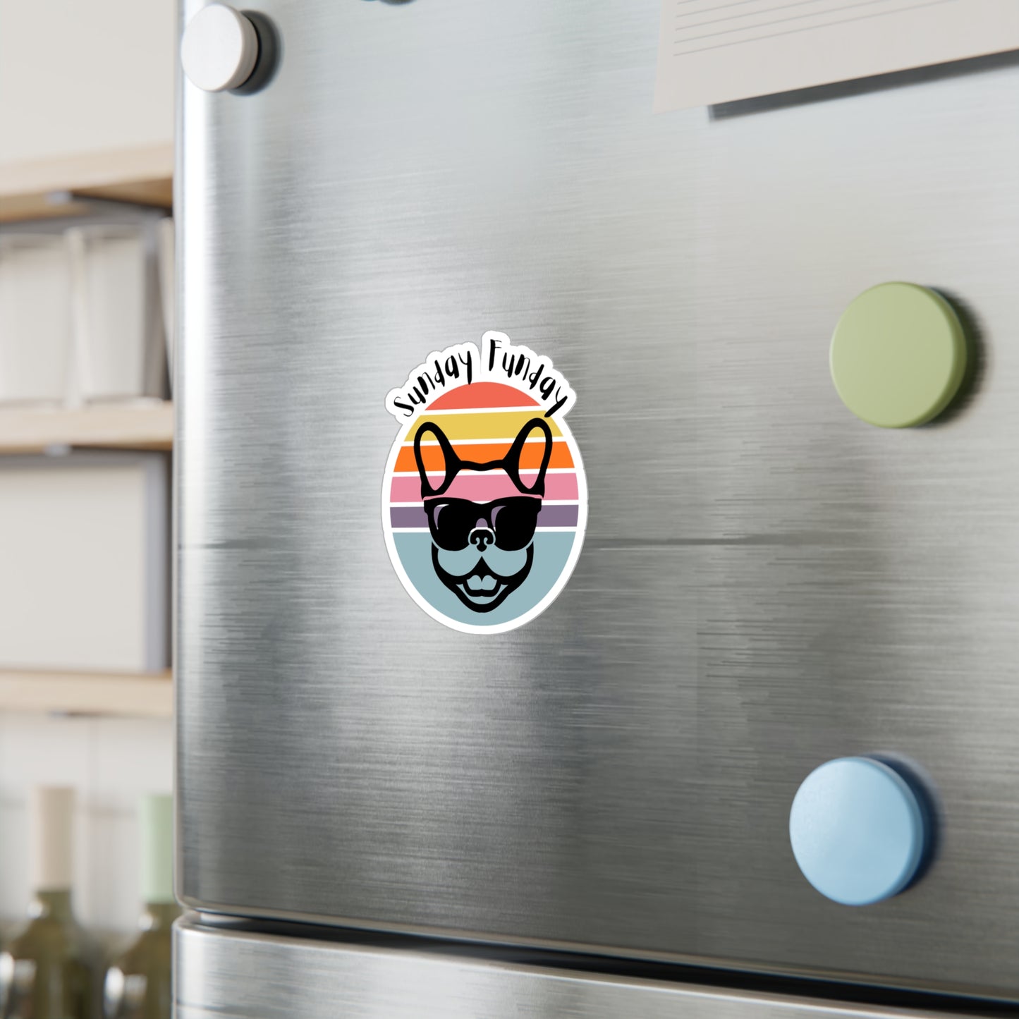 Sunday Funday French Bulldog - Bright Vinyl Sticker