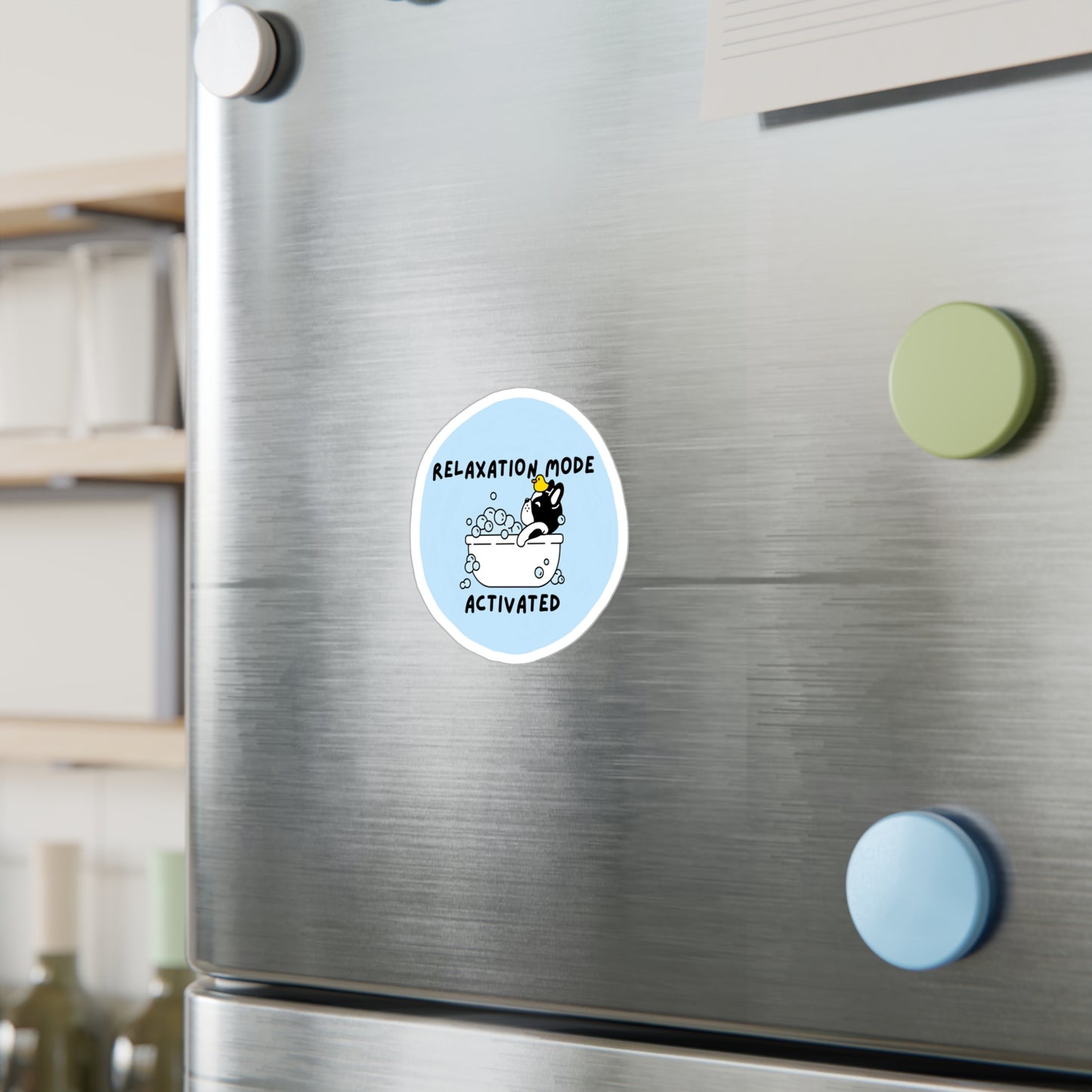 Relaxation Mode French Bulldog Vinyl Stickers