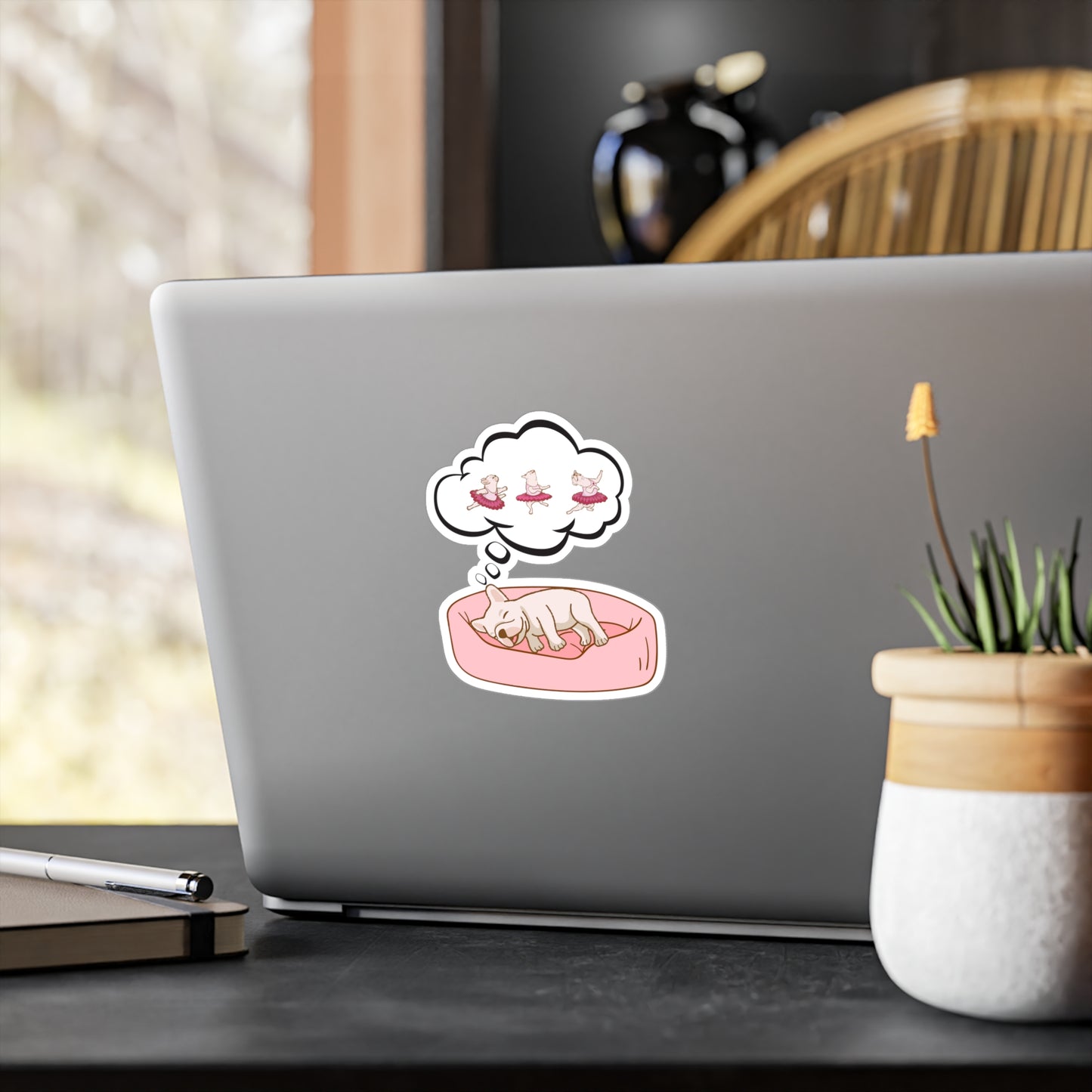 Dreaming French Bulldog Vinyl Sticker