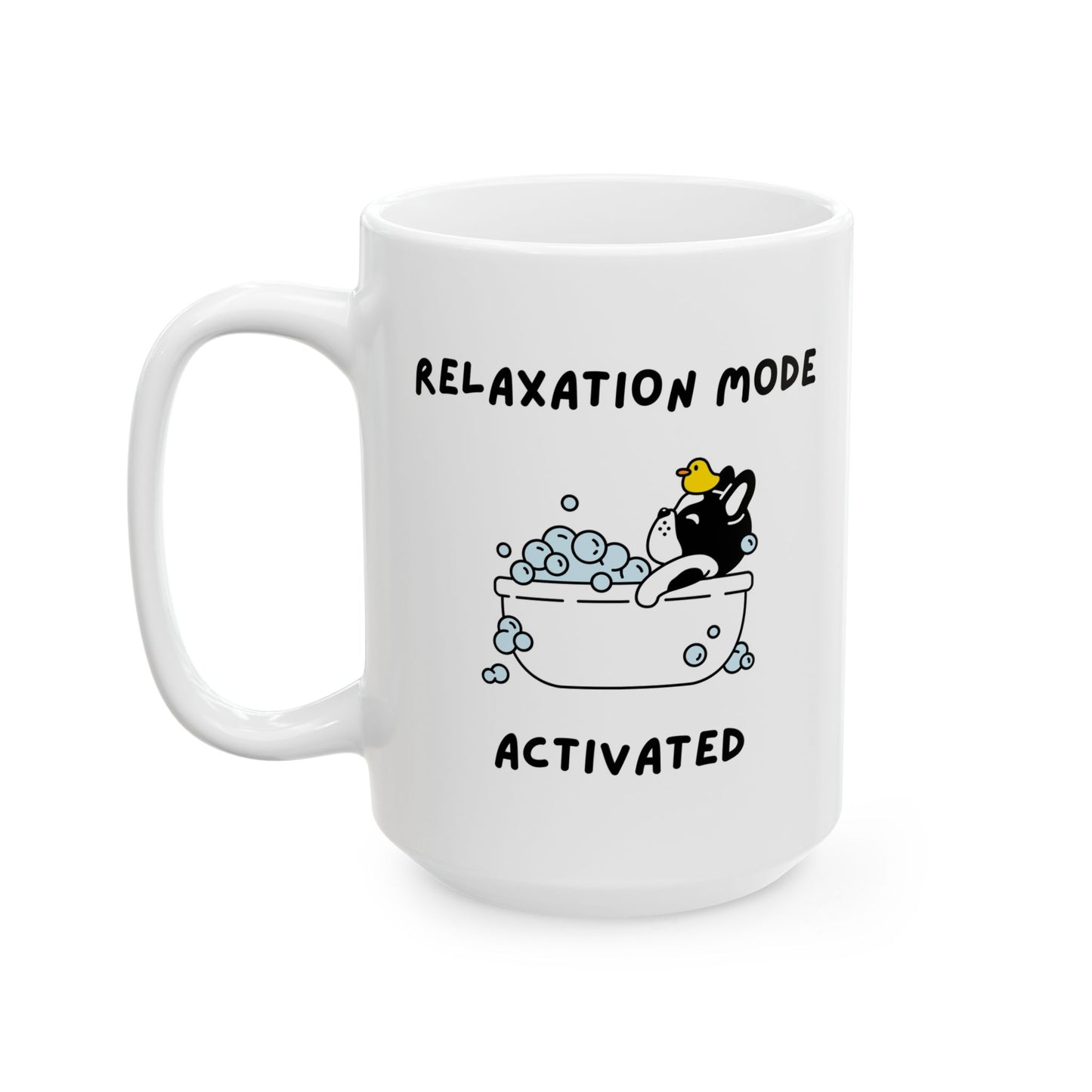 Relaxation Mode French Bulldog Mug - Blue Customizable