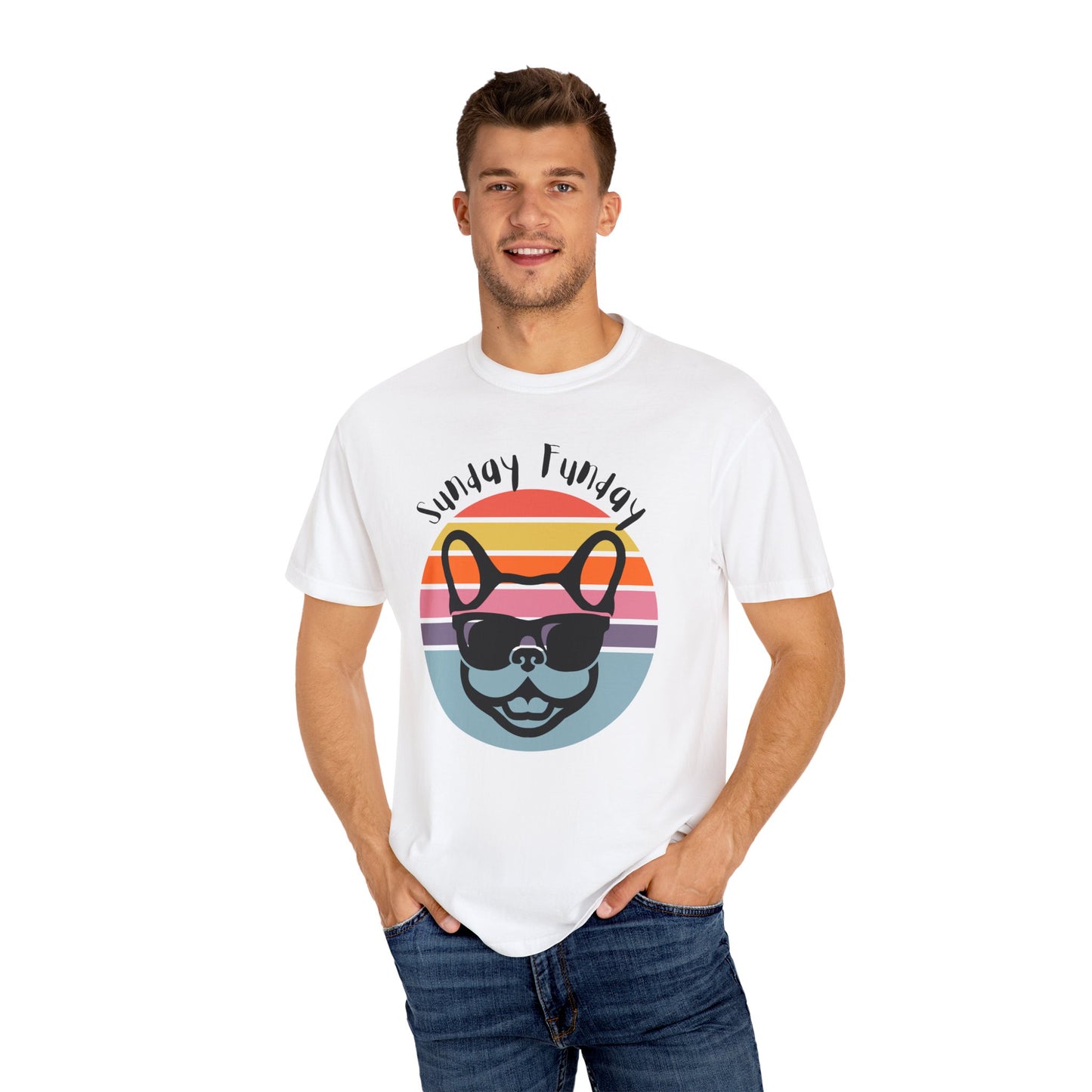 Sunday Funday French Bulldog Tee - Bright