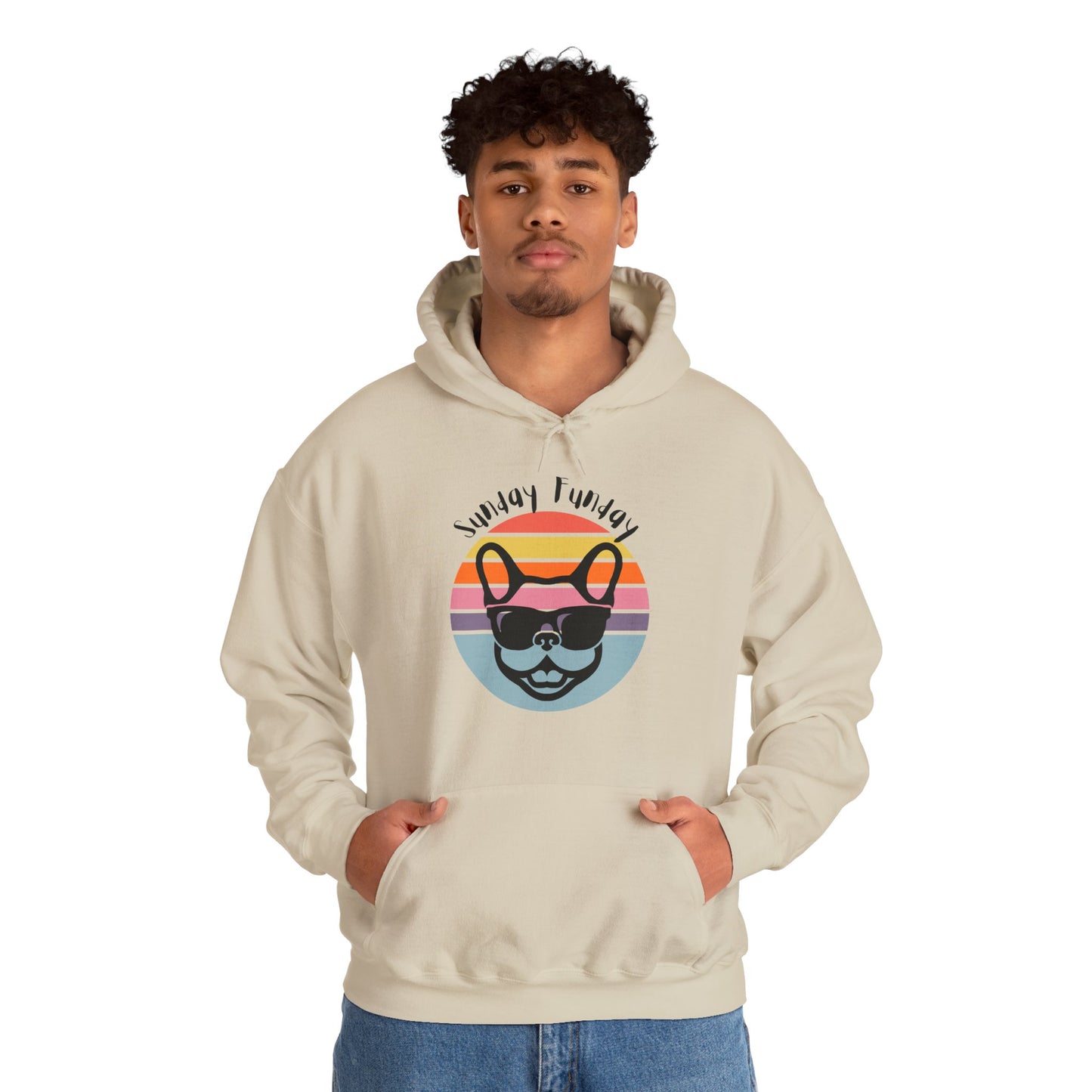 Sunday Funday French Bulldog Hoodie - Bright