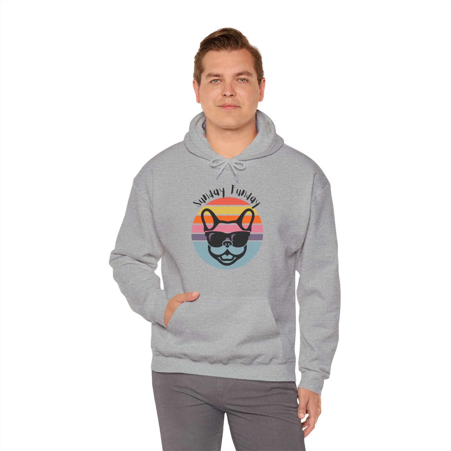 Sunday Funday French Bulldog Hoodie - Bright