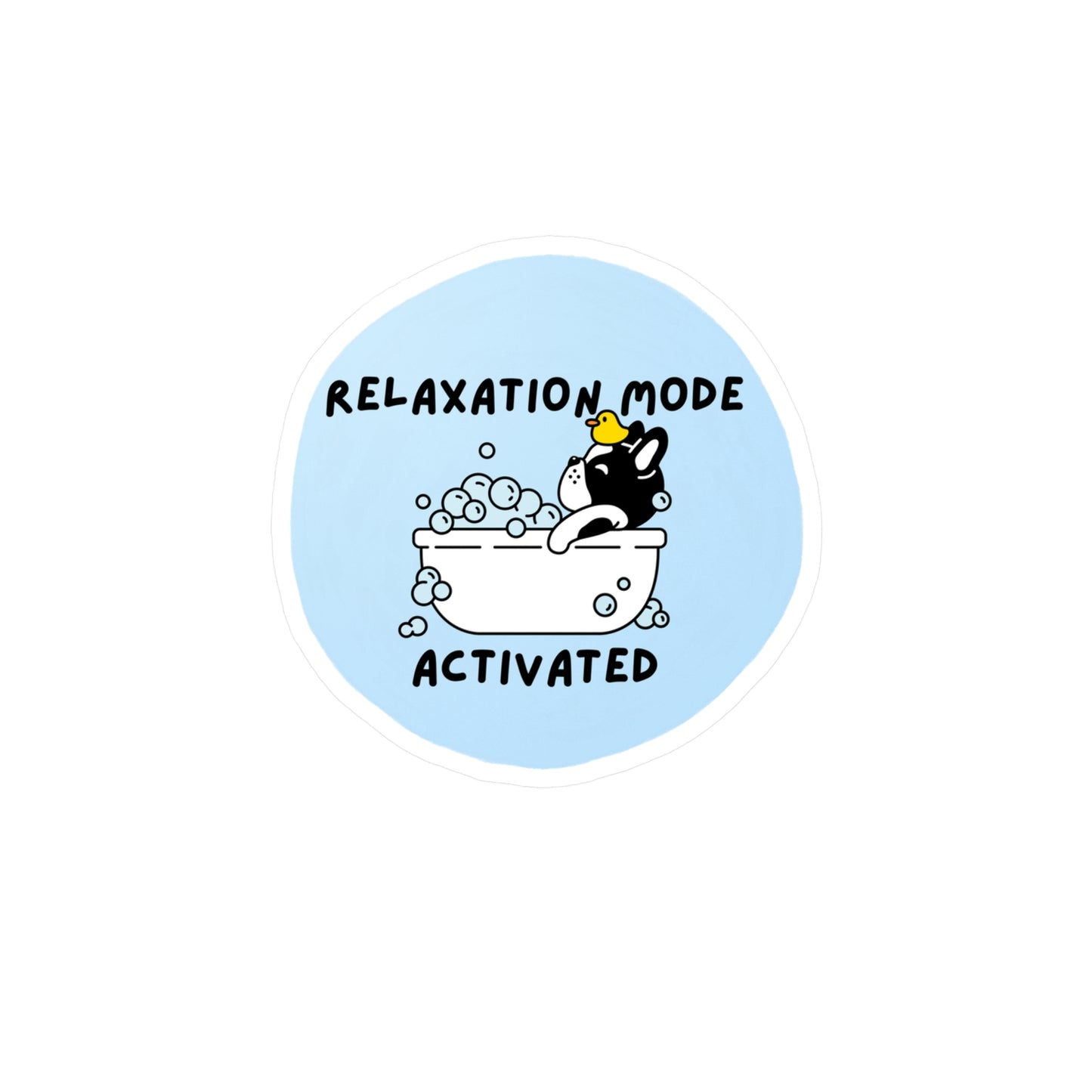 Relaxation Mode French Bulldog Vinyl Stickers