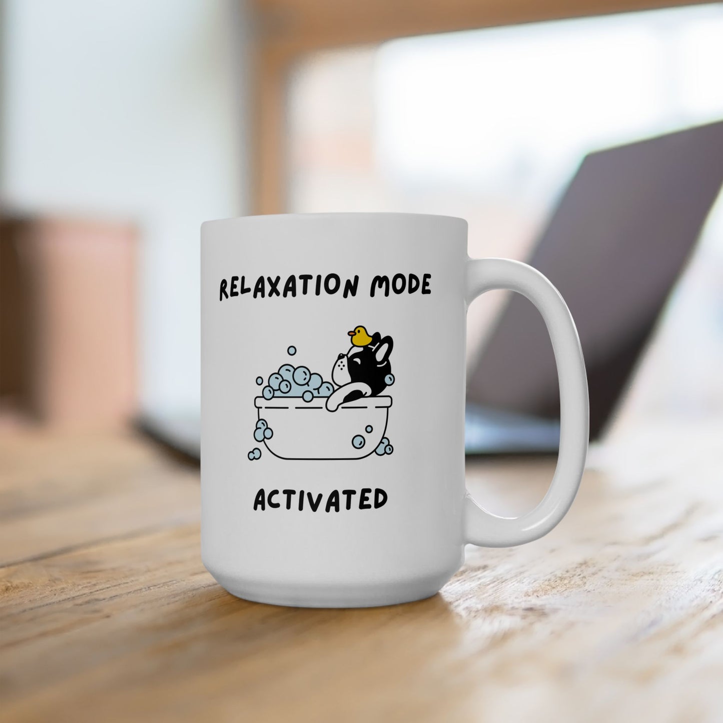 Relaxation Mode French Bulldog Mug - Blue Customizable