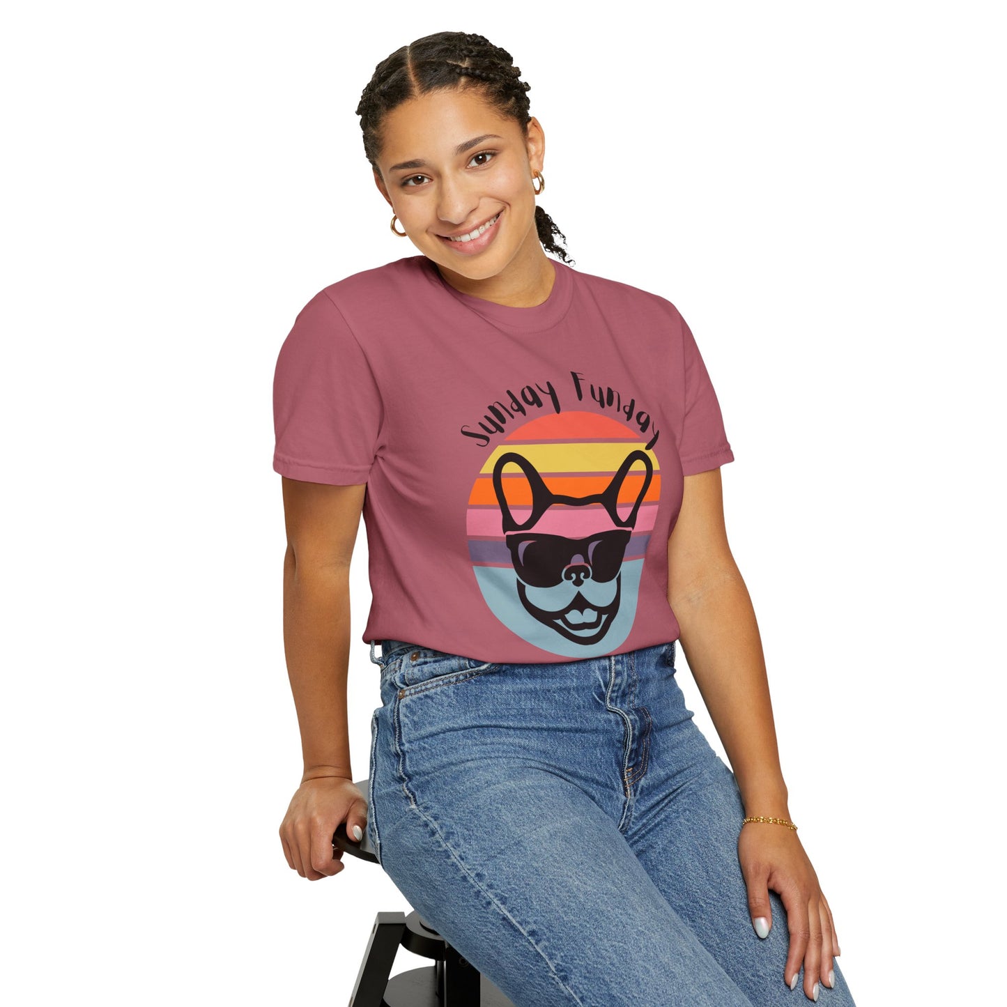 Sunday Funday French Bulldog Tee - Bright