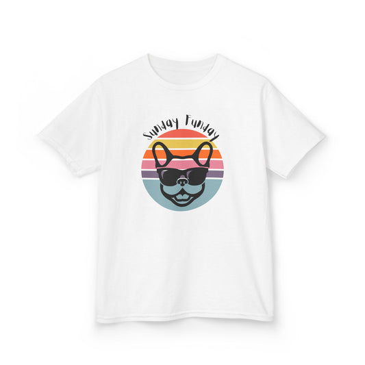 Kids Sunday Funday French Bulldog Tee - Bright