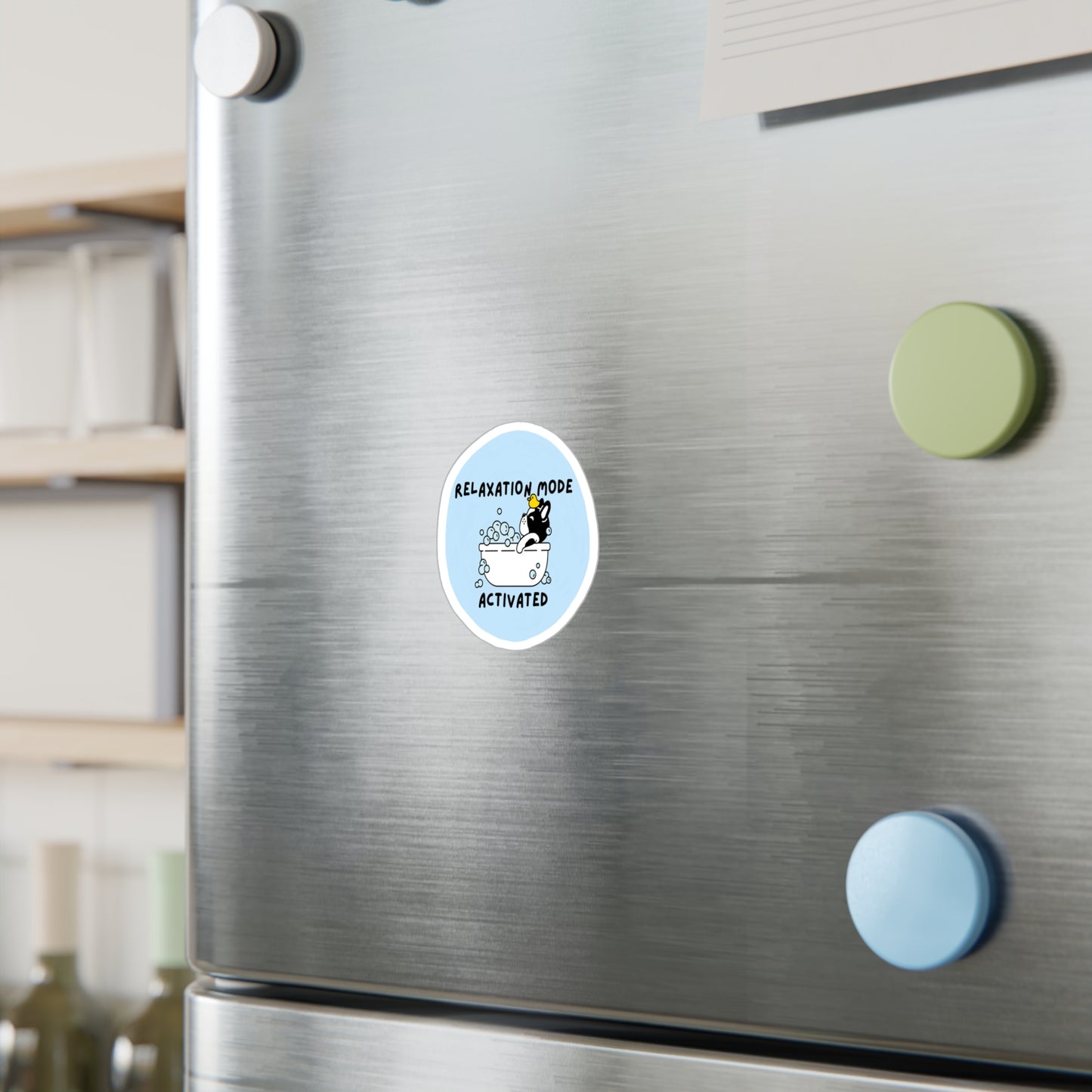 Relaxation Mode French Bulldog Vinyl Stickers