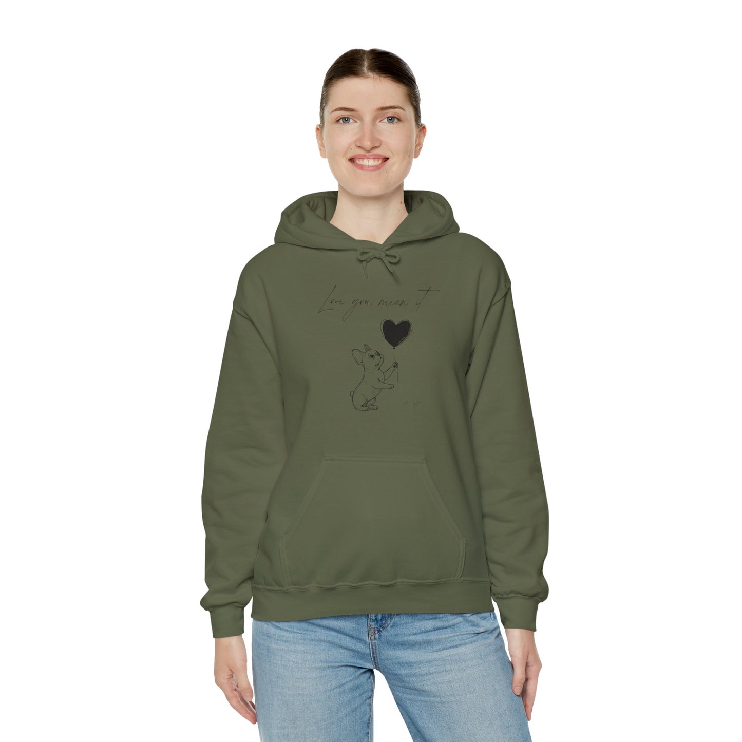 Love You French Bulldog Hoodie
