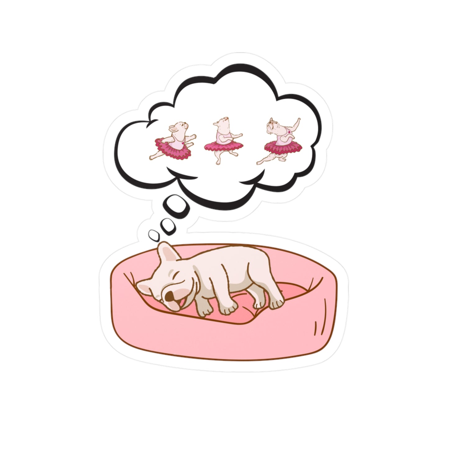 Dreaming French Bulldog Vinyl Sticker