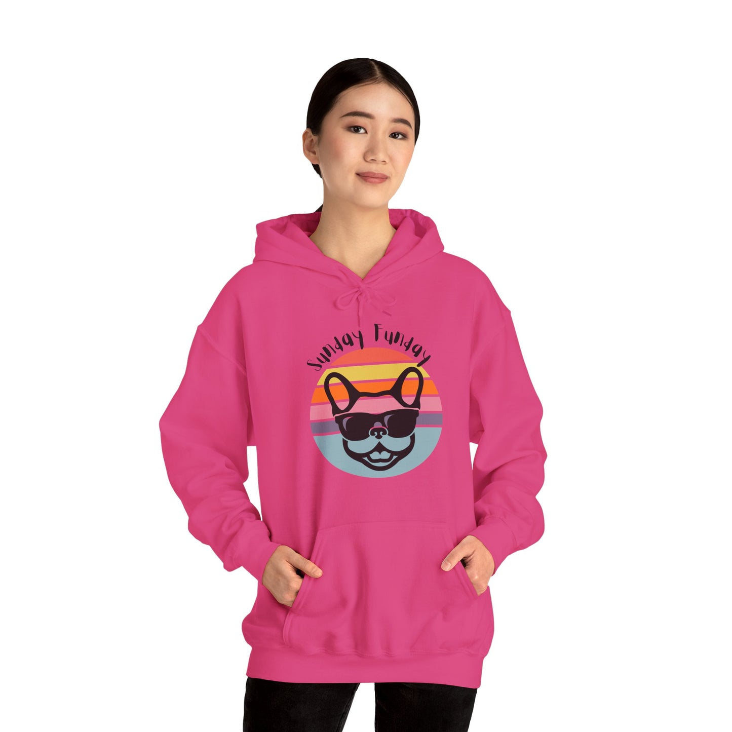 Sunday Funday French Bulldog Hoodie - Bright