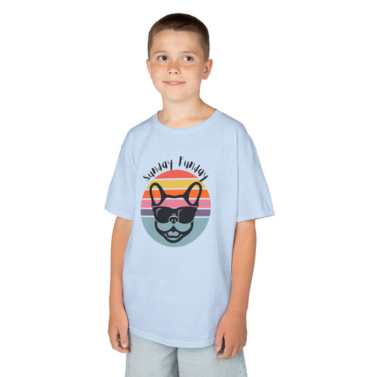 Kids Sunday Funday French Bulldog Tee - Bright