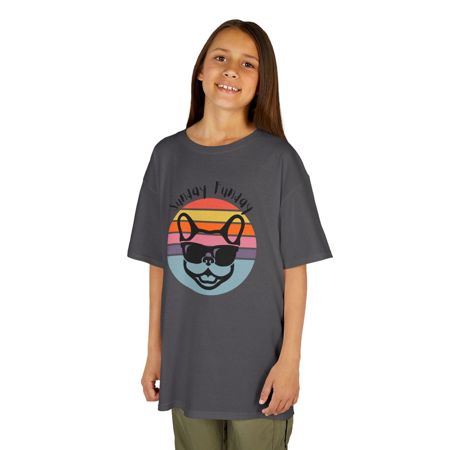 Kids Sunday Funday French Bulldog Tee - Bright