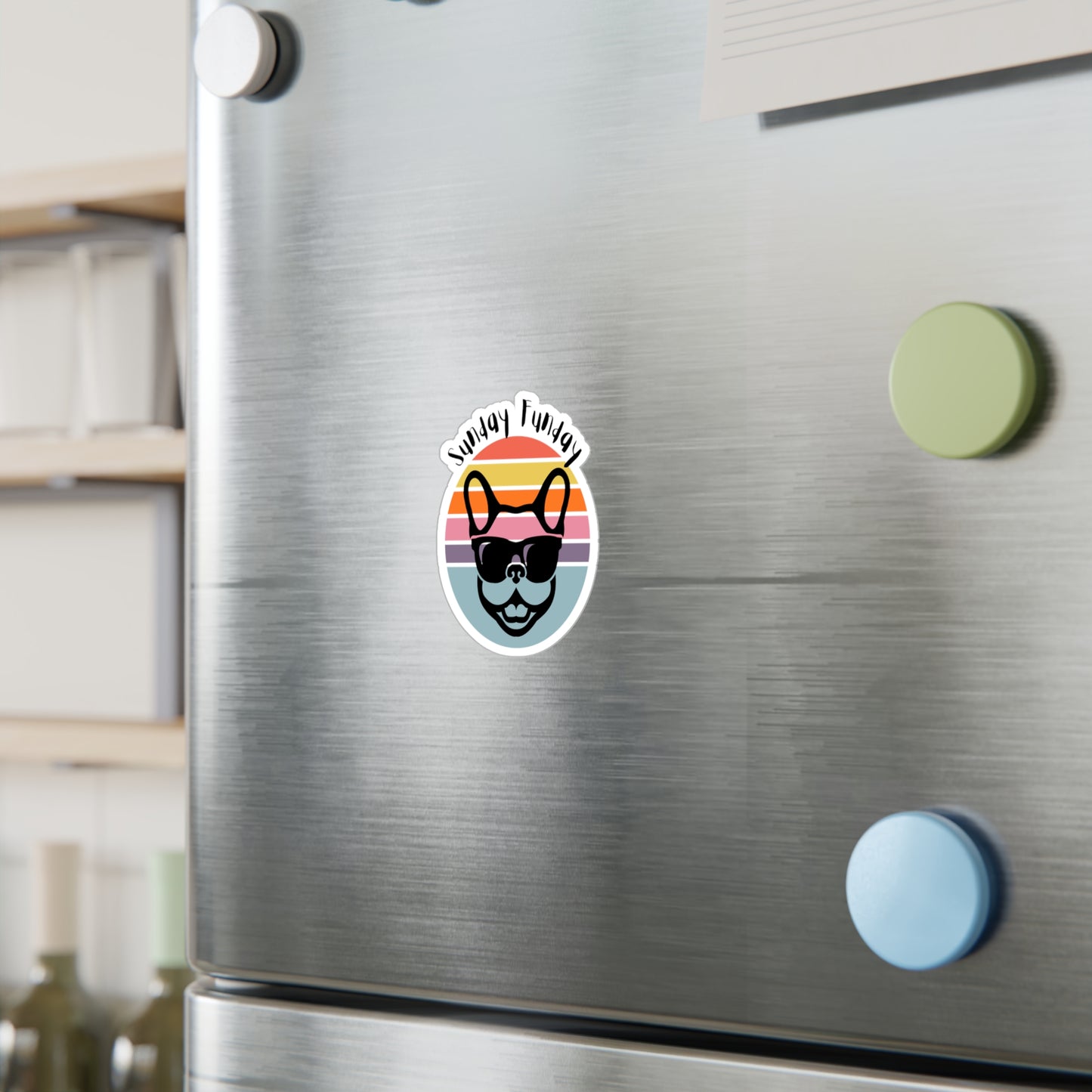 Sunday Funday French Bulldog - Bright Vinyl Sticker